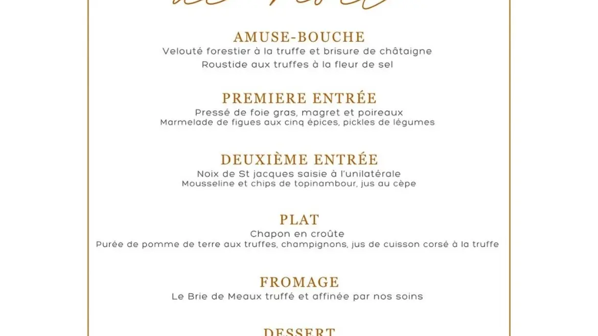 Menu Noël