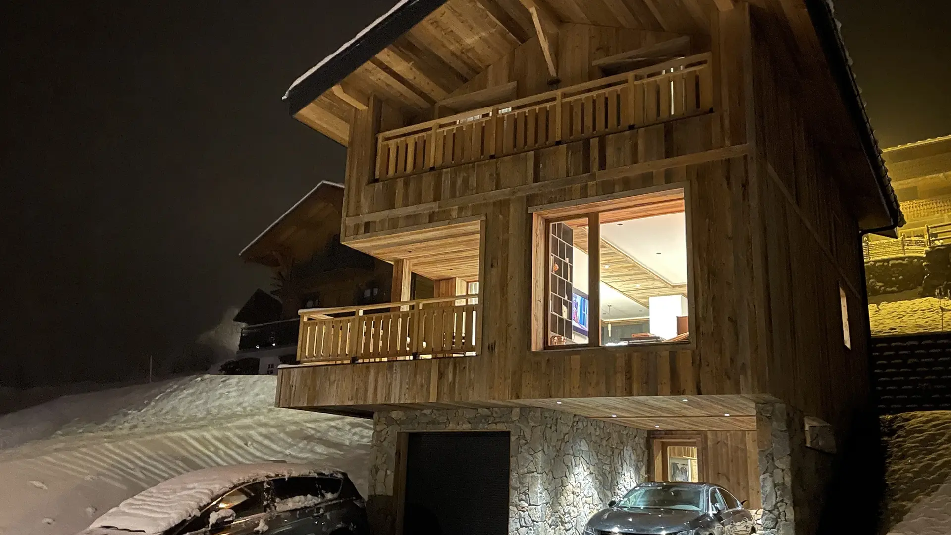 chalet en hiver