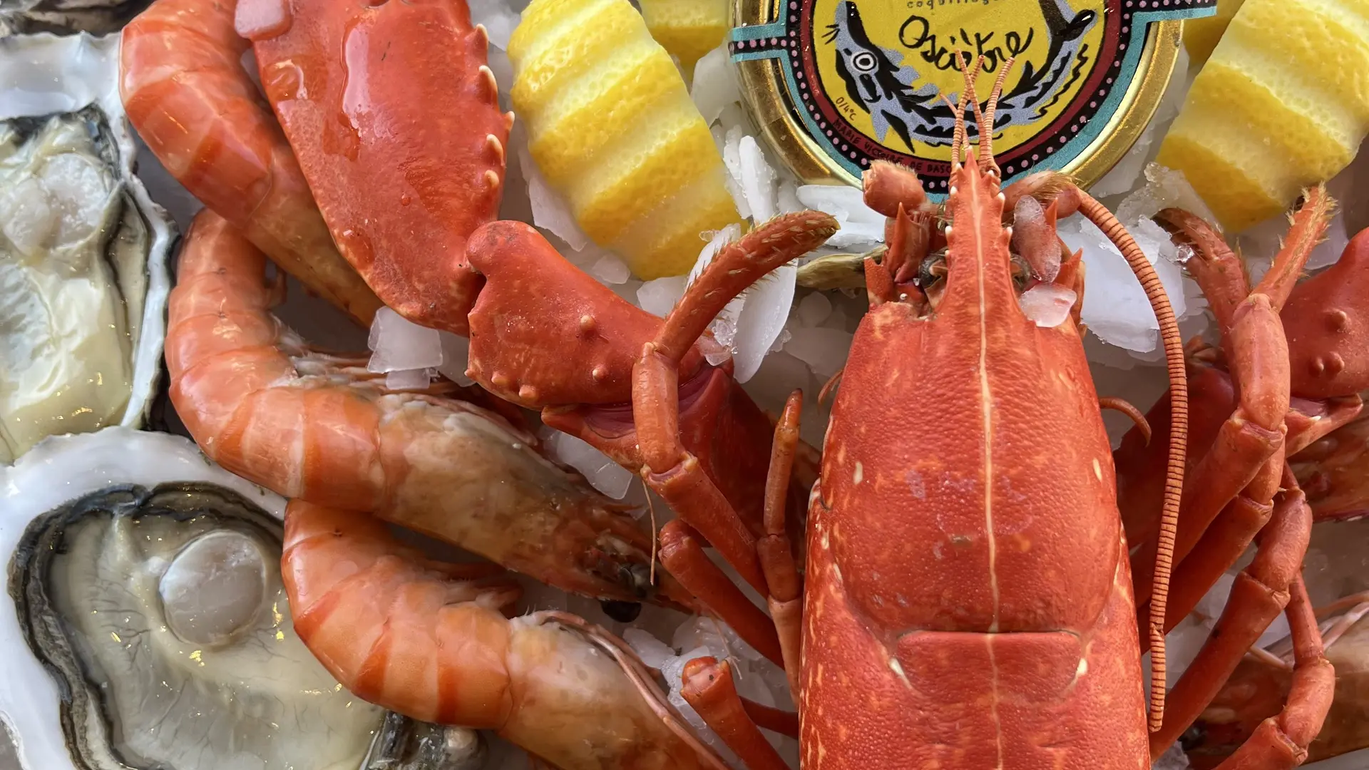 Plateaux de fruits de mer chez Pierrot Coquillages