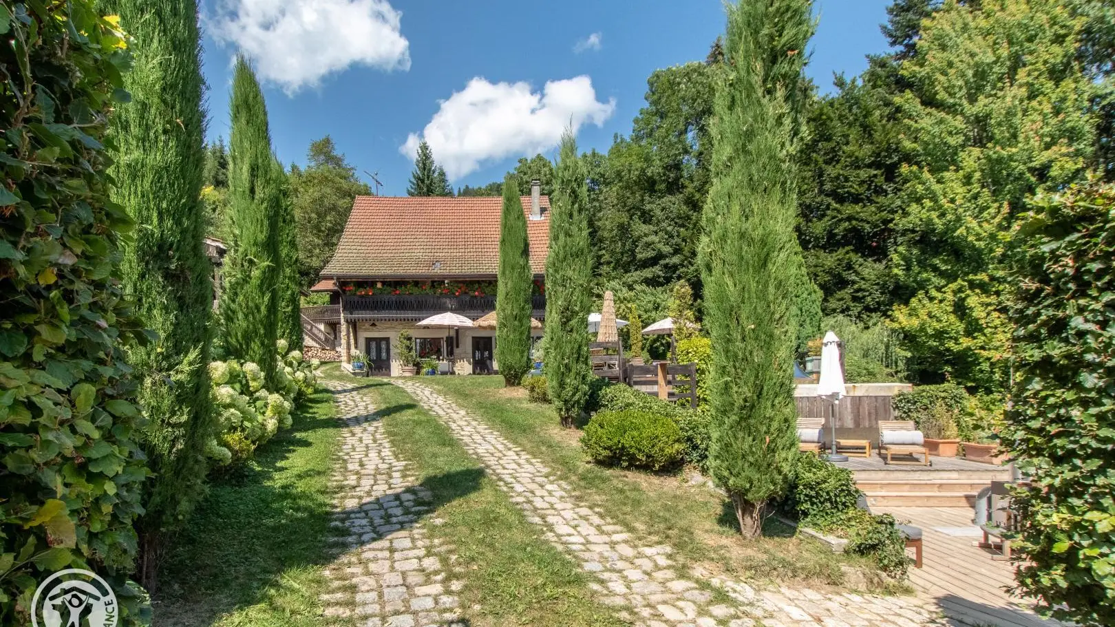Chemin d'accès au gîte