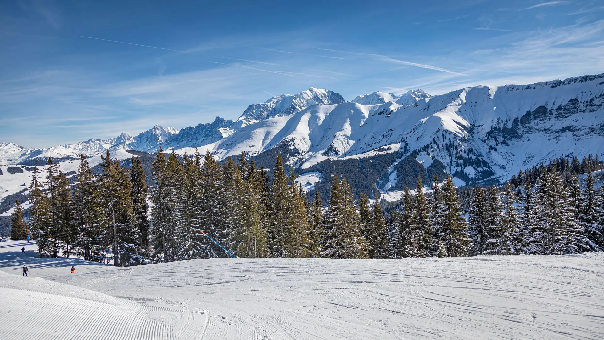 Vue des pistes sur Mont D'Arbois