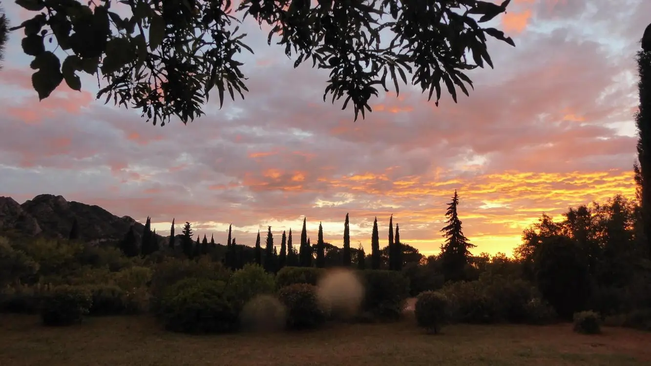 Coucher de soleil sur les Alpilles