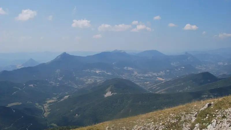 La vallée de l'Oule depuis la crête de l'Aup