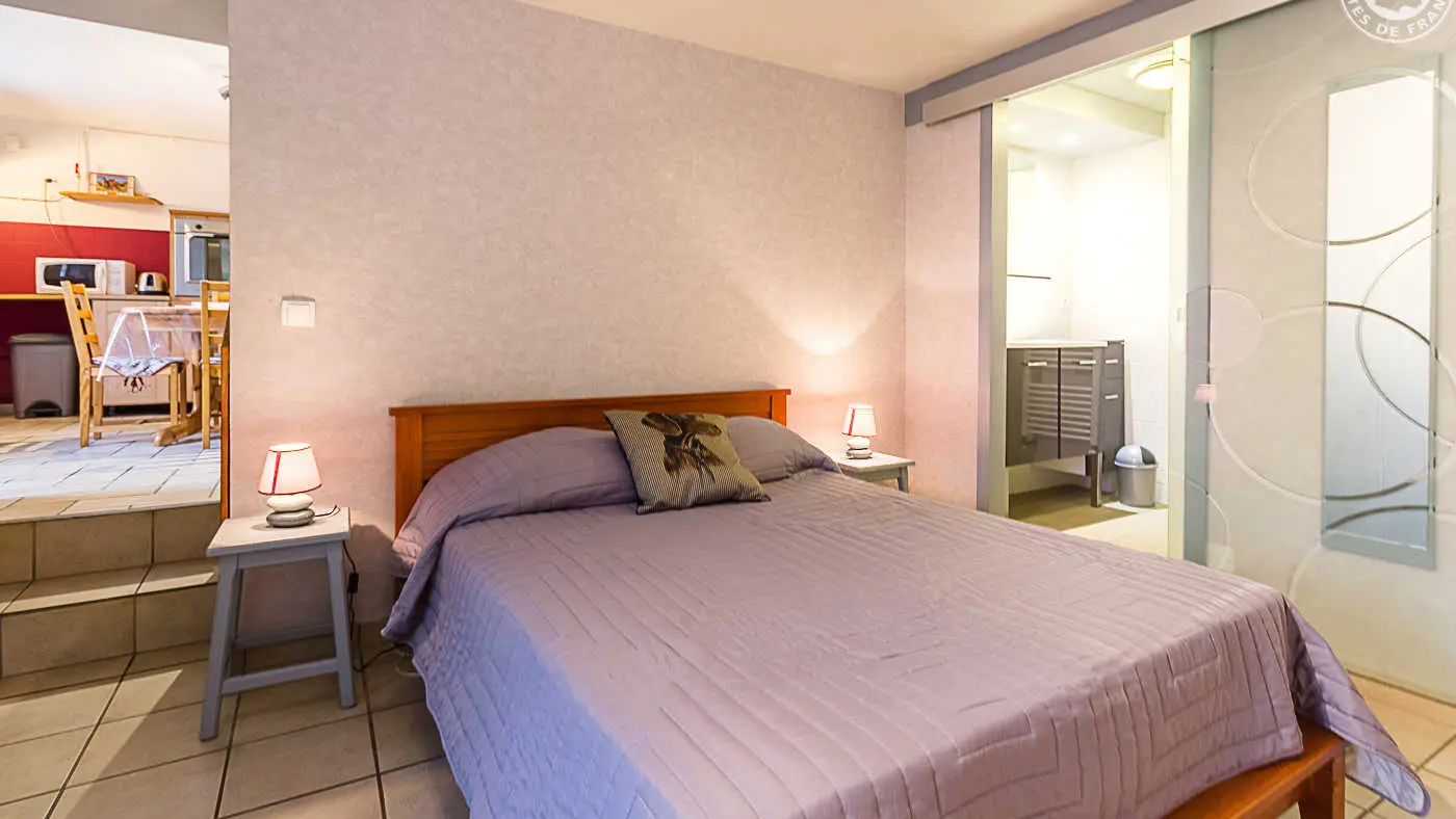 La chambre du Rdc avec douche à l'italienne et toilette séparée.