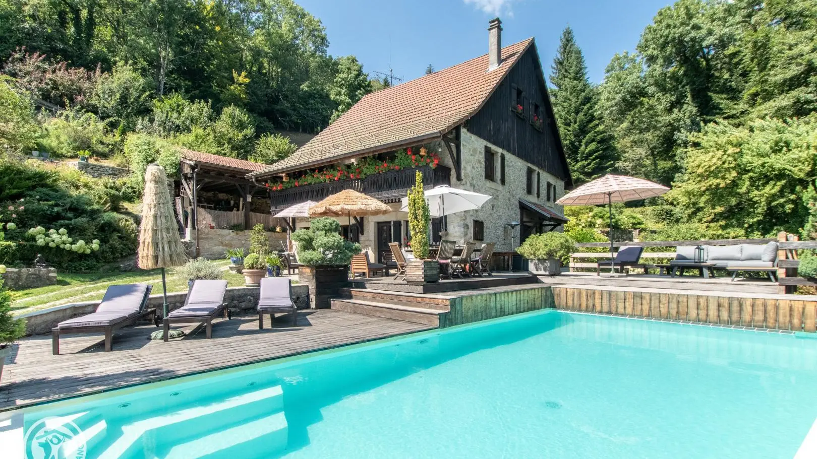 Piscine et terrasses privatives