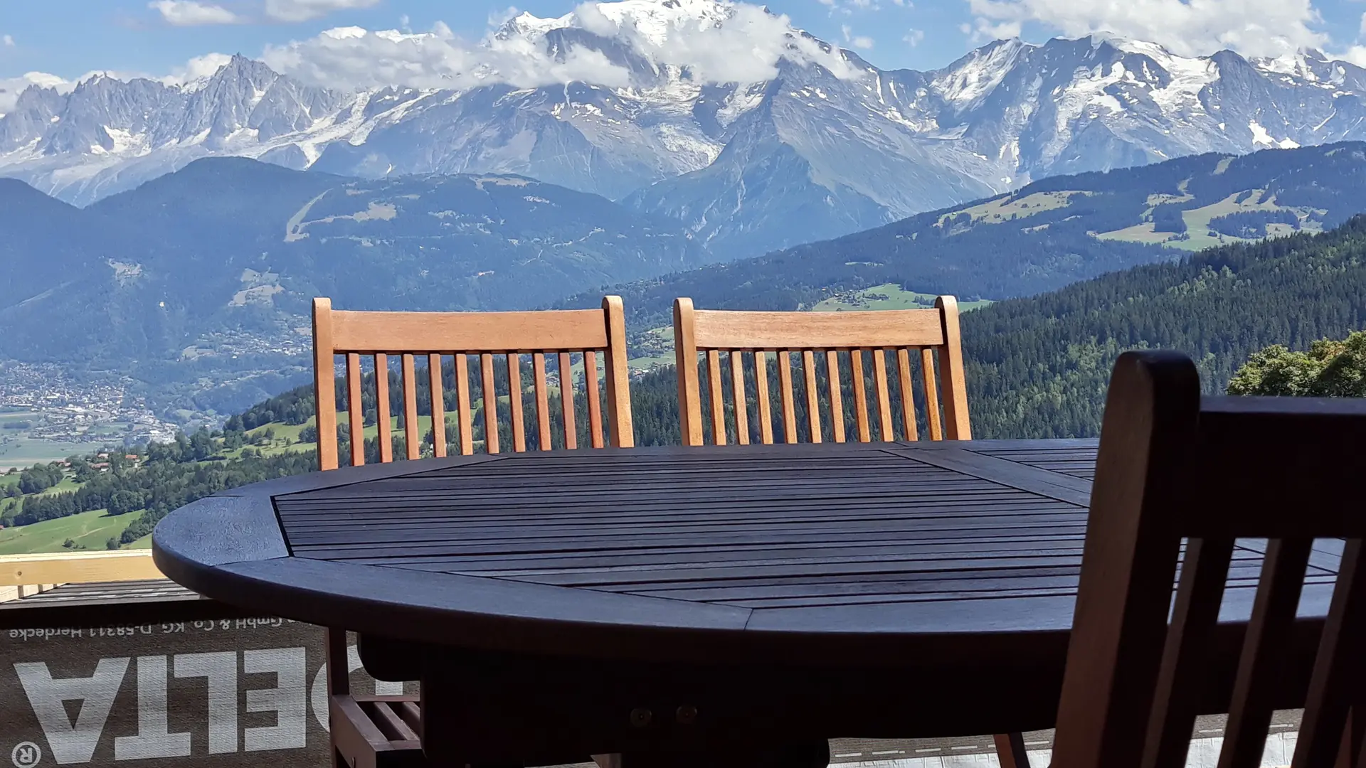 Terrasse avec vue Mont-Blanc