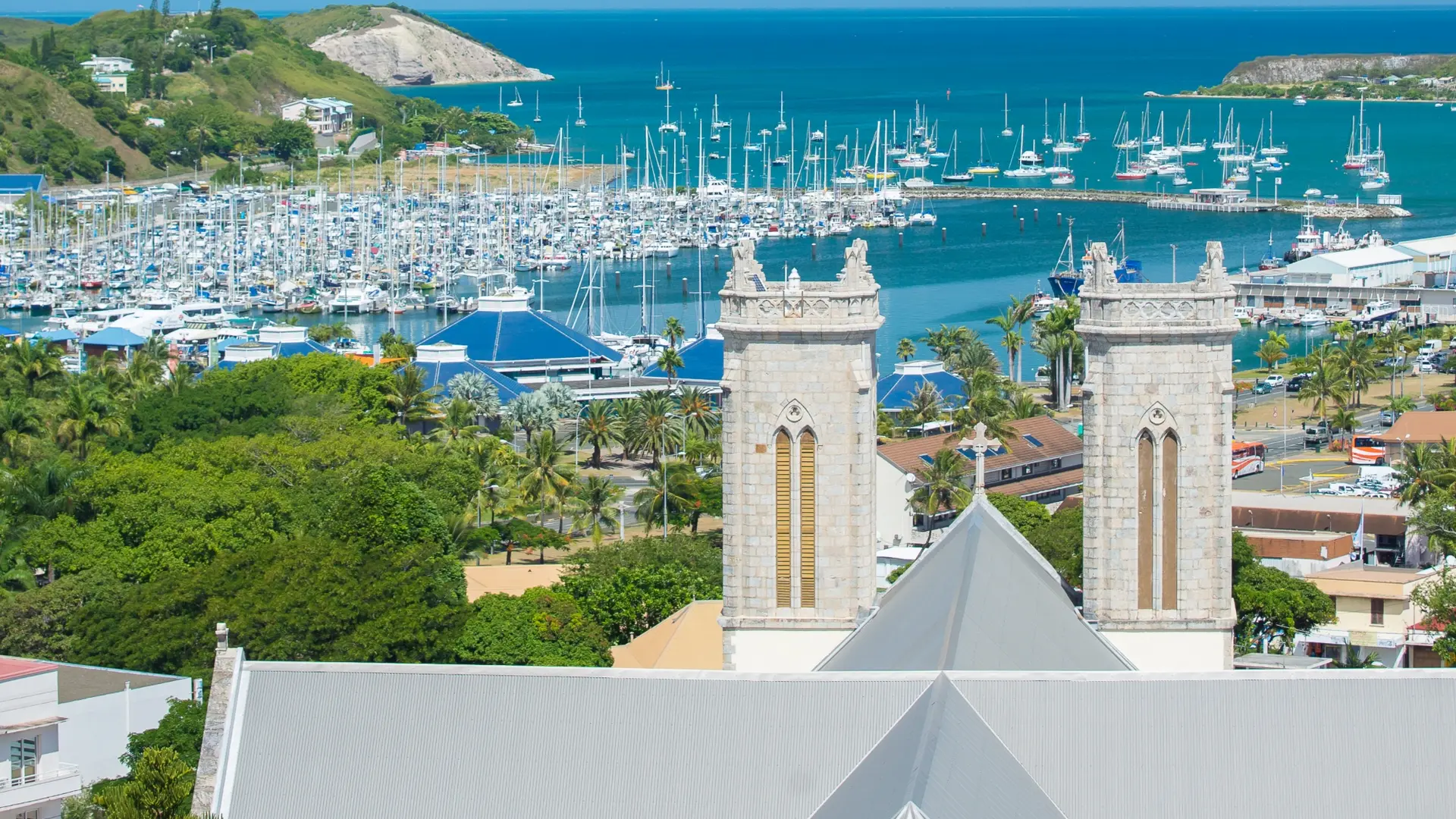 Saint Joseph Cathedral from the Noumea Youth Hostel