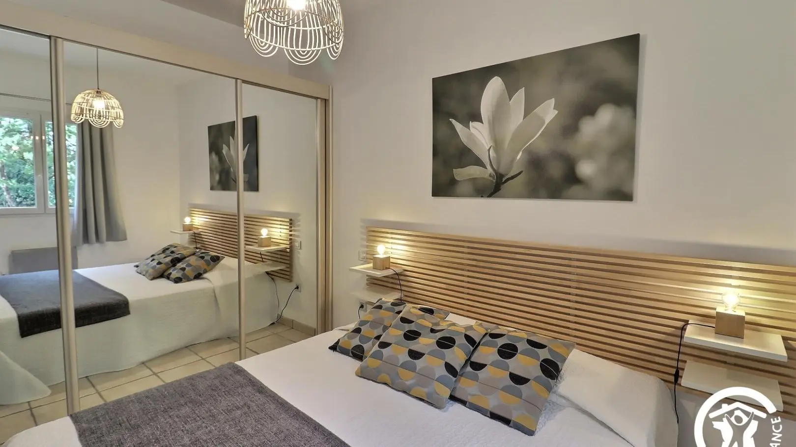 chambre lit double en 160 cm