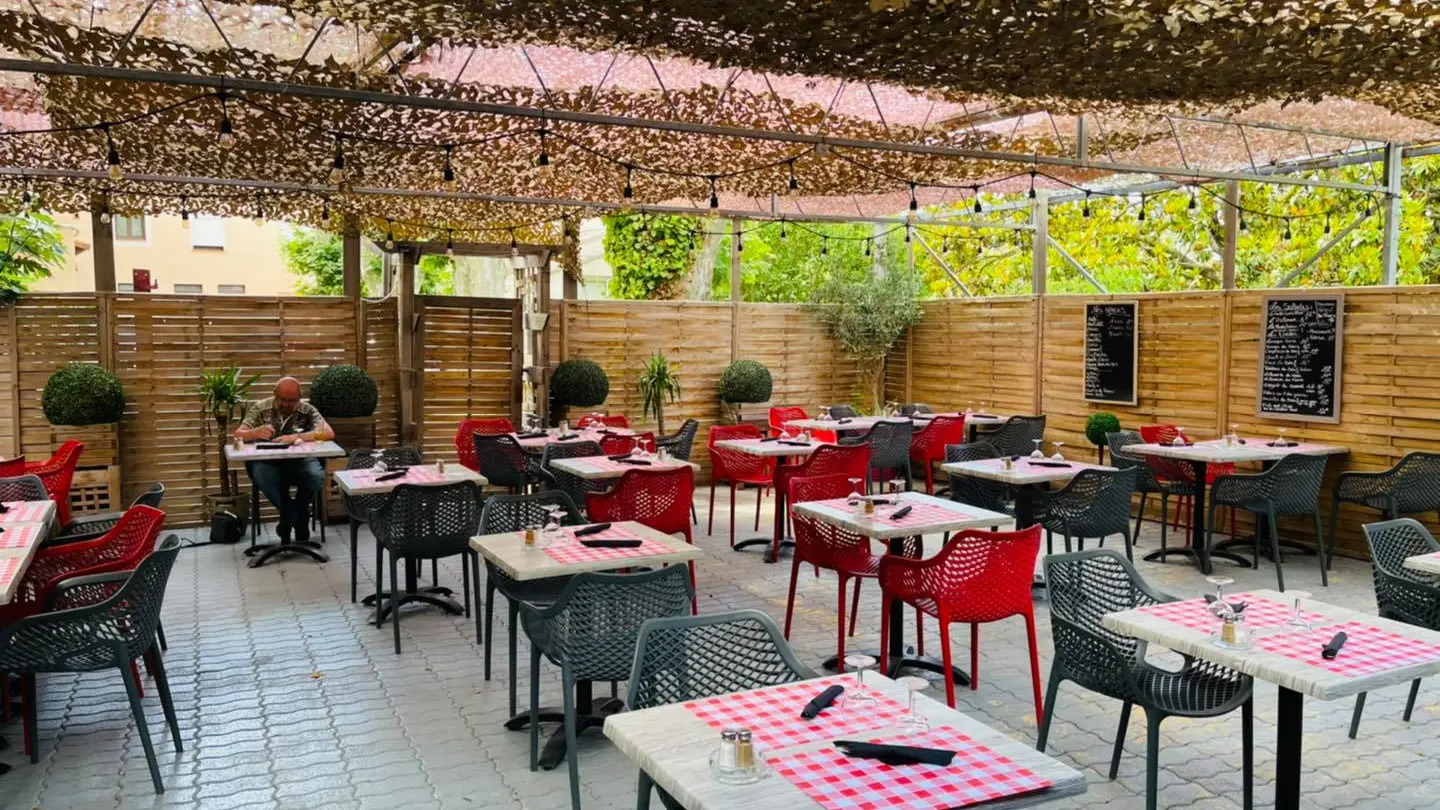 La grande terrasse ombragée