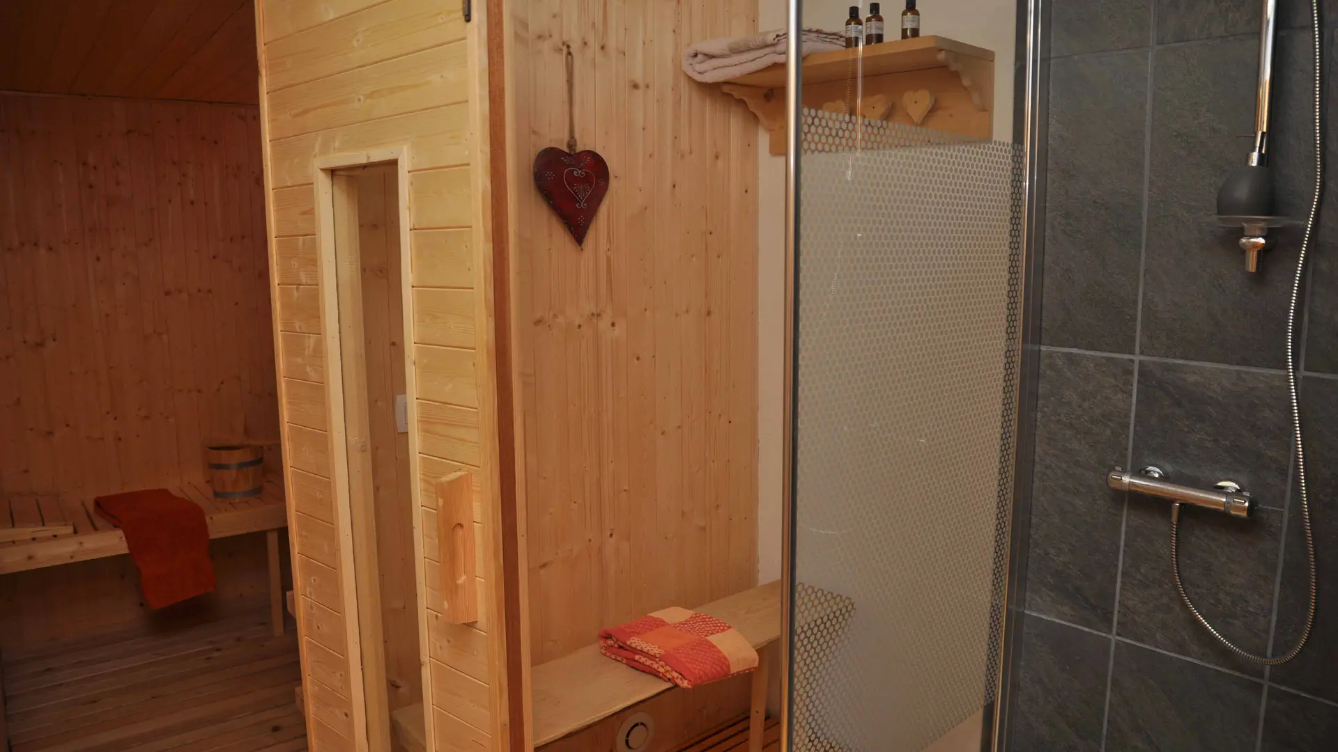 Sauna et douche