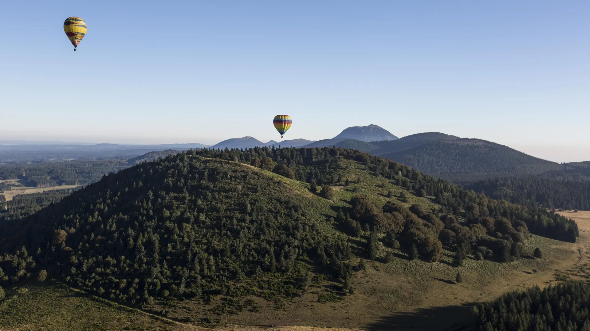 Vol en ballon en Chaîne des Puys