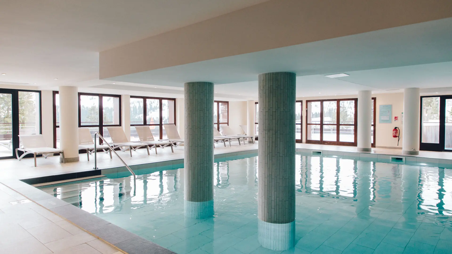 The residence's indoor swimming pool
