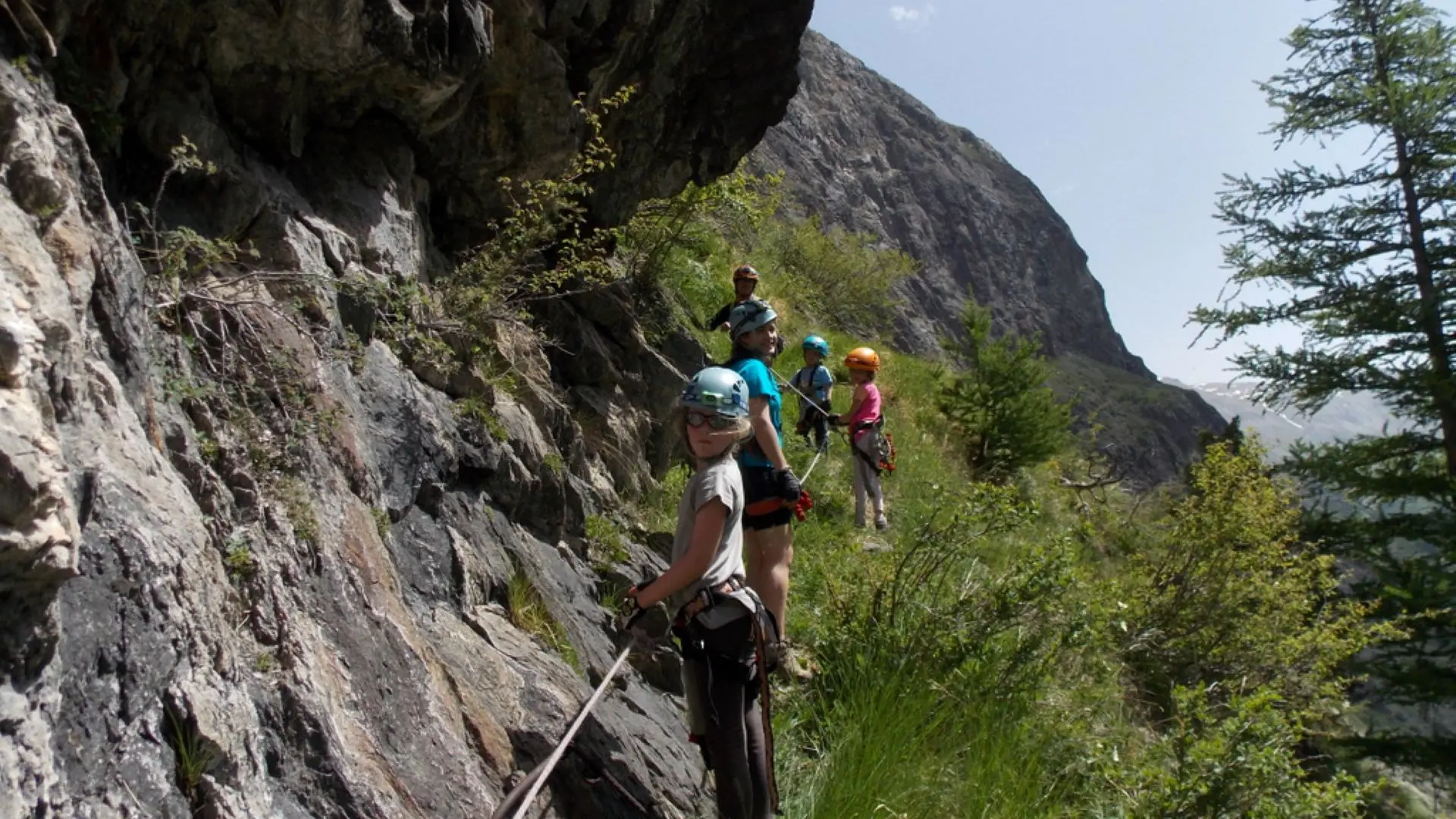 Cordée pour les petits et les grands - Mines du Grand Clot - La Grave