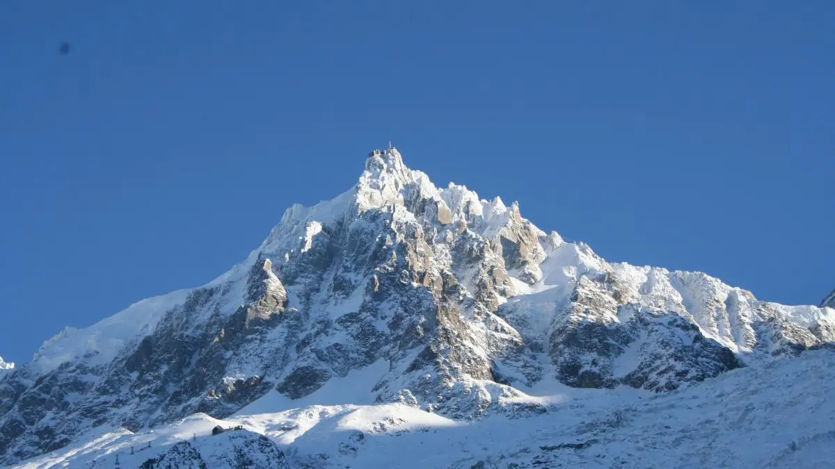 L'Aiguille du Midi 3842 m Face au Gîte
Accès par le téléférique (Extraordinaire!!!)