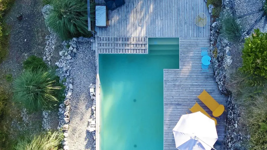 piscine vue aérienne