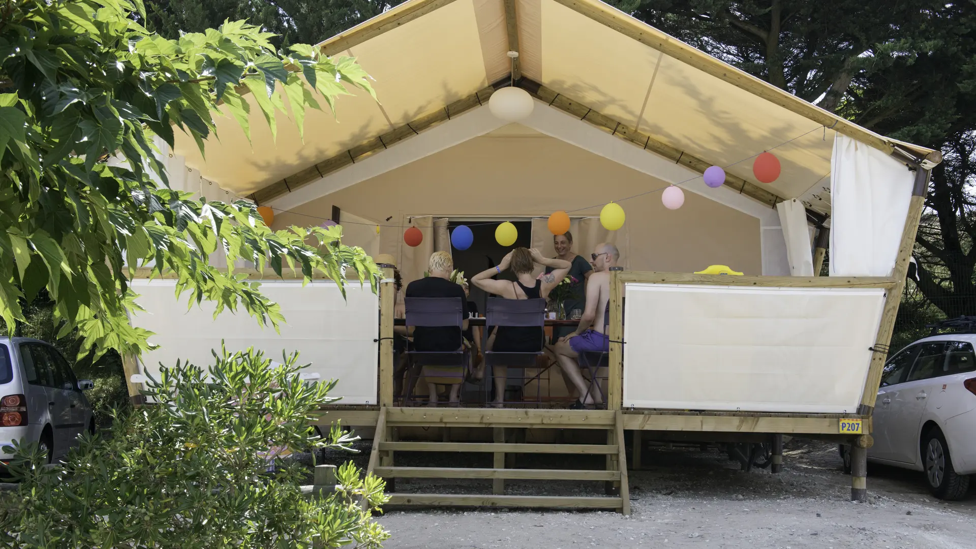Hébergement maasaï - Terrasse