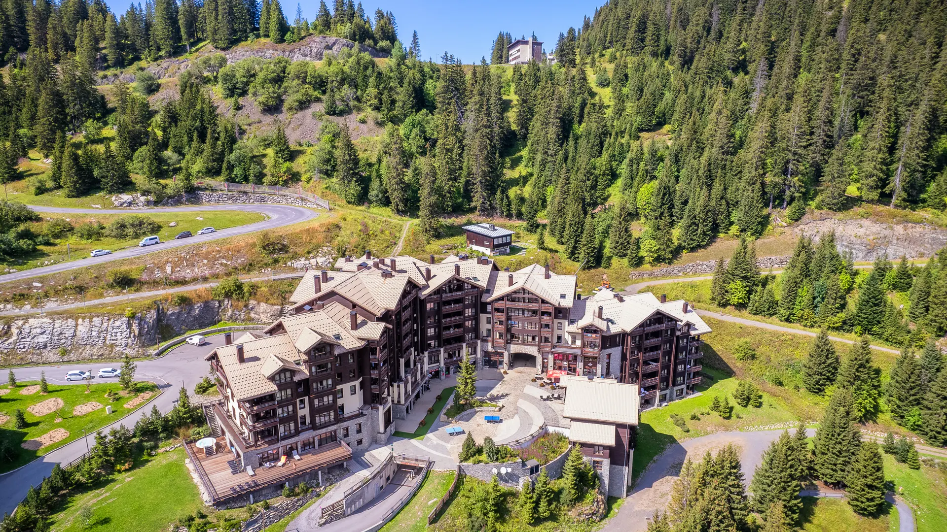 View of the residence from above
