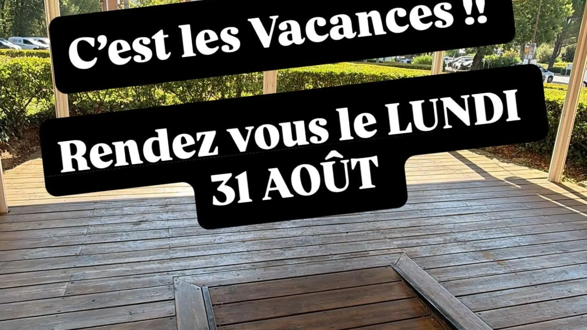 Congés du 15 au 30 août 2026