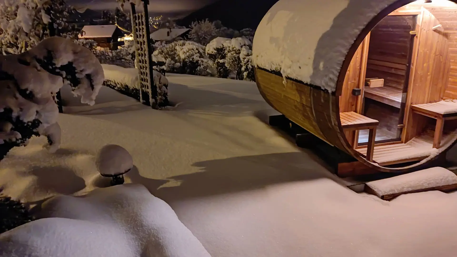 Vue de l'extérieur en hiver