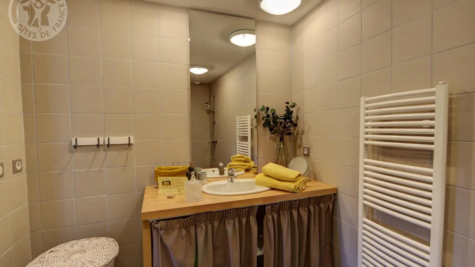 salle d'eau chambre chartreuse jaune