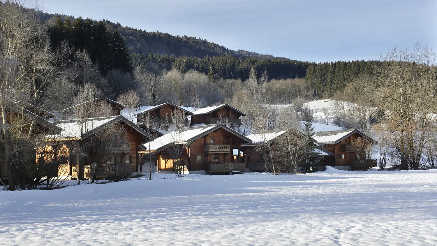 les chalets en hiver