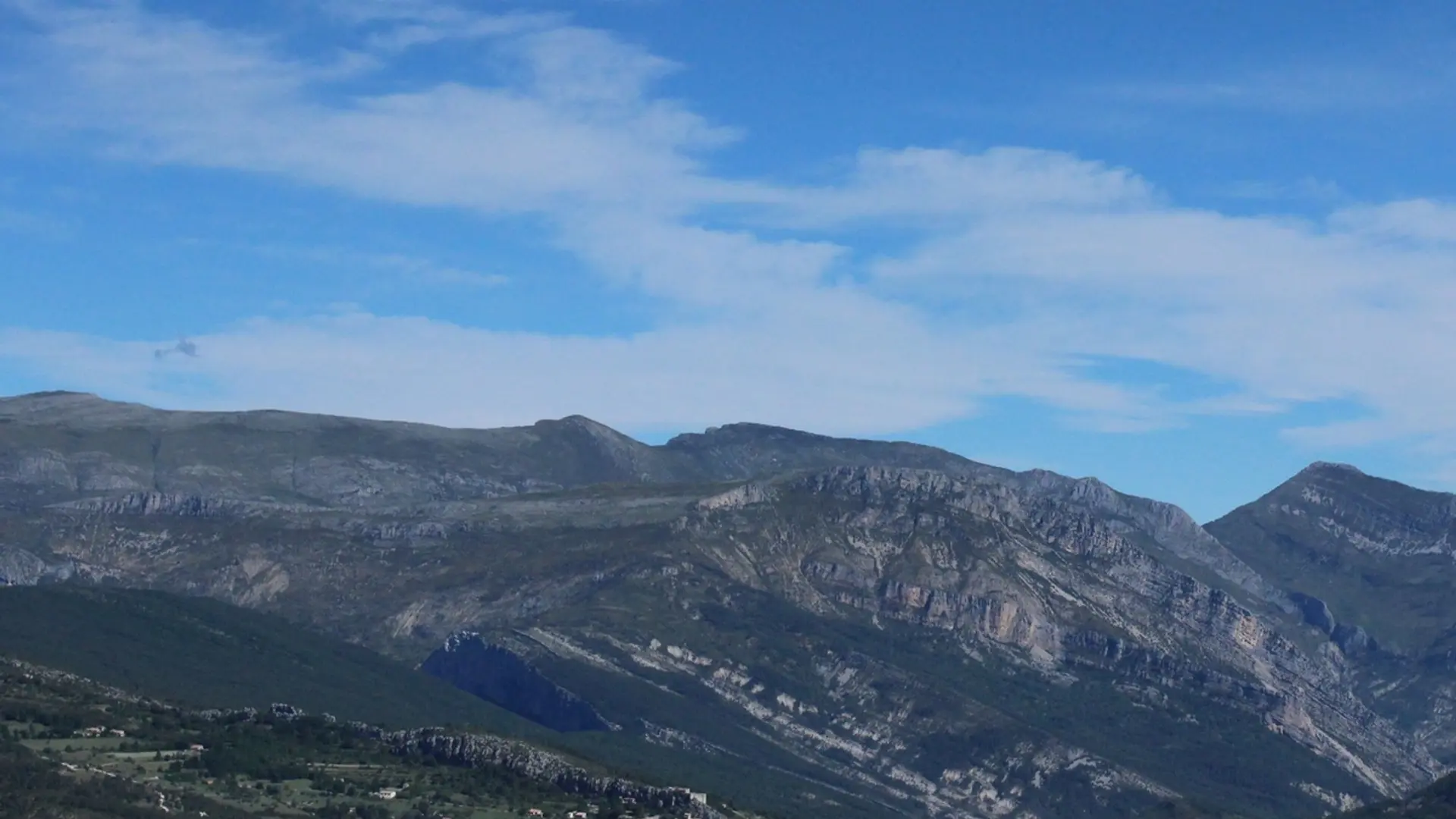 Depuis le Fayet vue sur Trigance