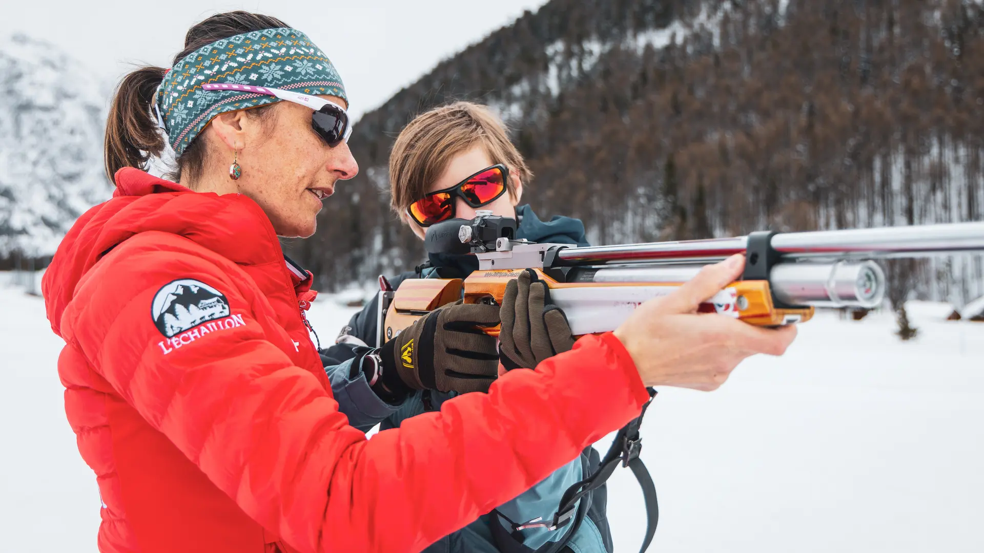 Initiation biathlon par l'ESF Névache