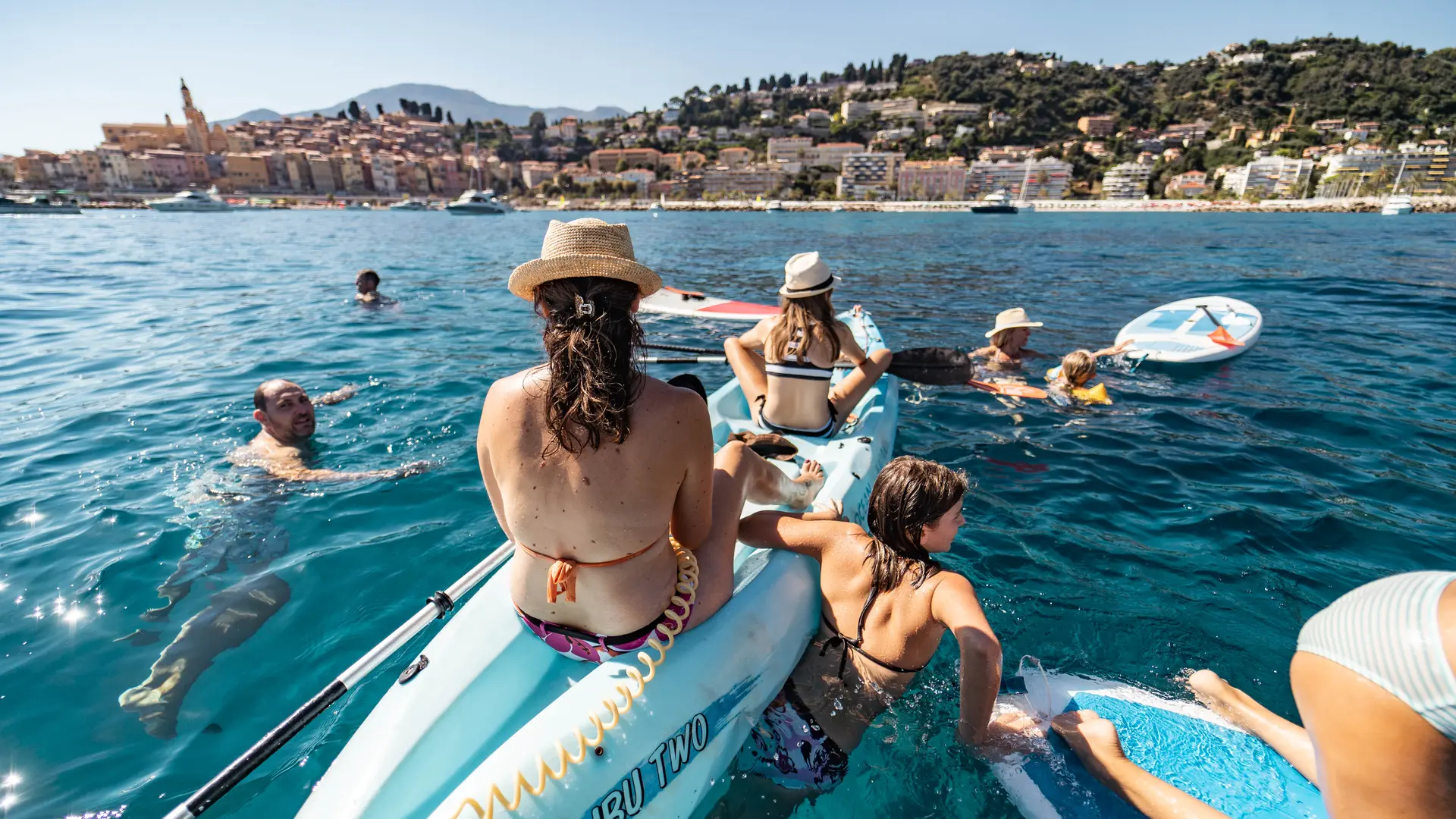 Activité en famille - Balade en kayak sur la Méditerranée à Menton