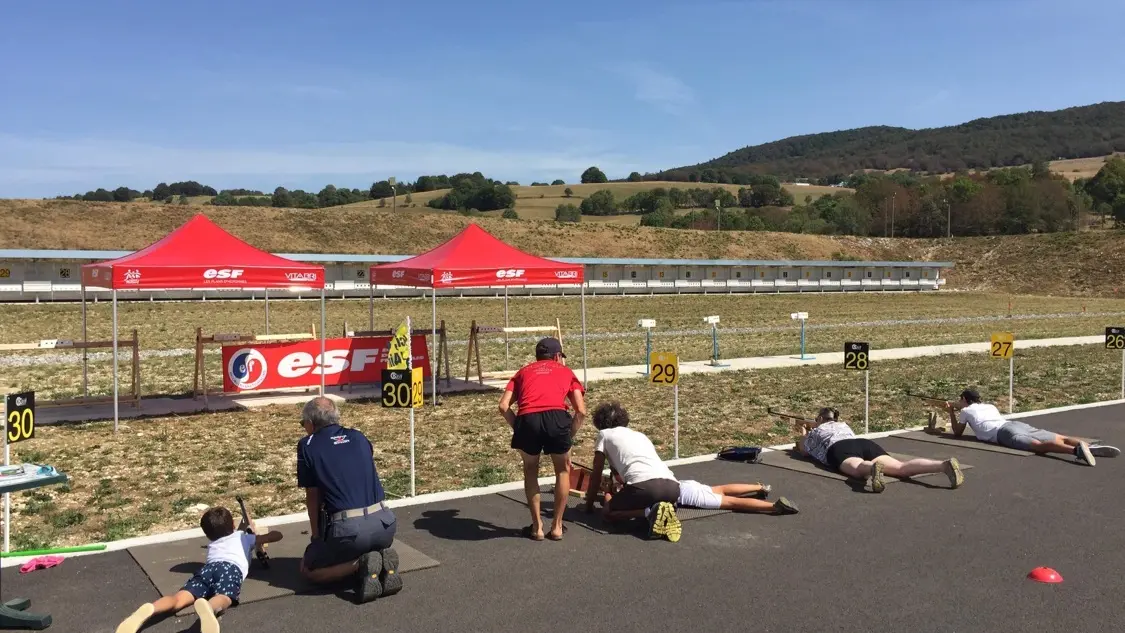 Initiation biathlon avec l'ESF des Plans d'Hotonnes