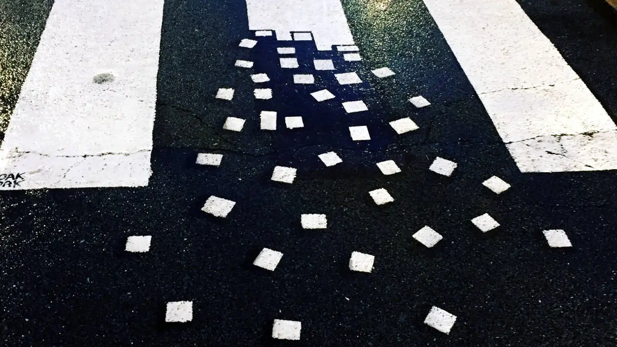 OakOak, mur peint Roche-La-Molière