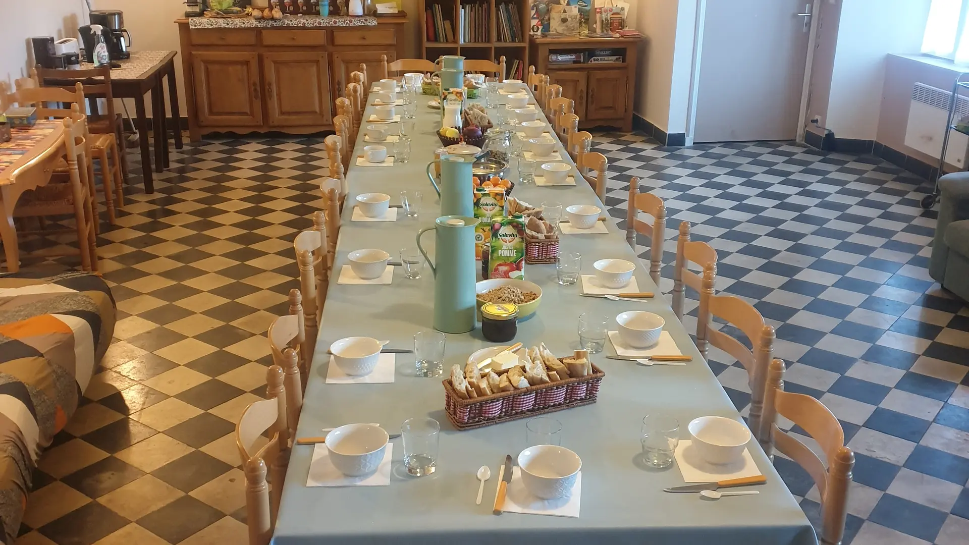 Salle repas du gîte d'étape