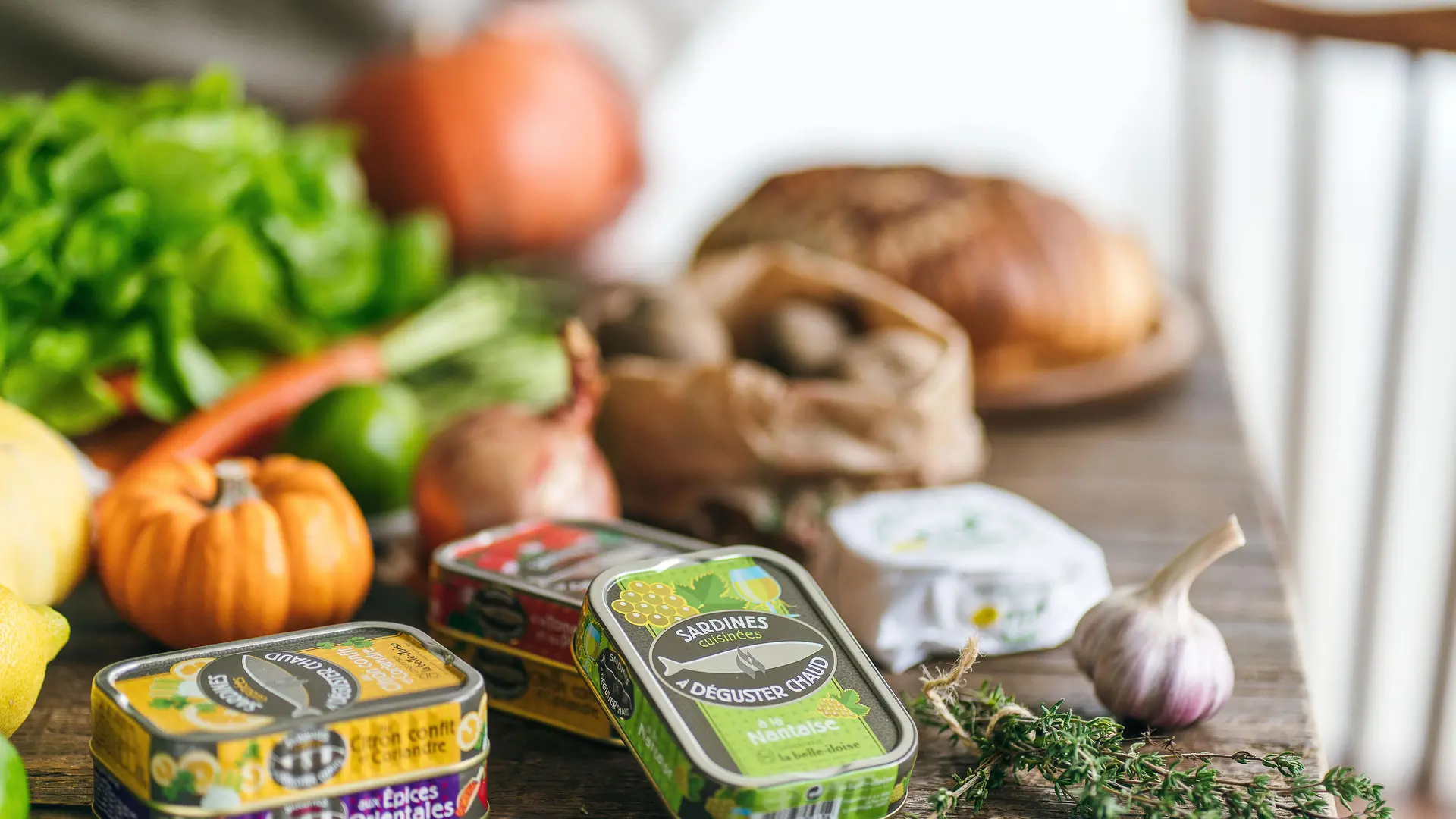 Gama de sardinas enlatadas