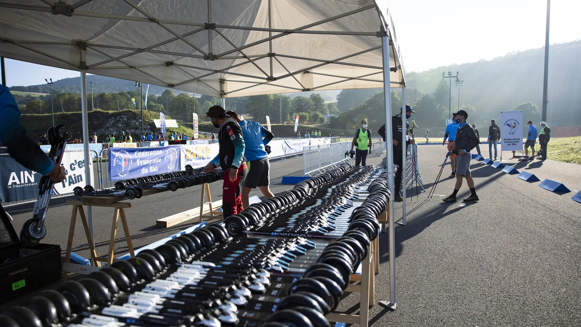 Ski roue au stade de biathlon des Plans d'Hotonnes