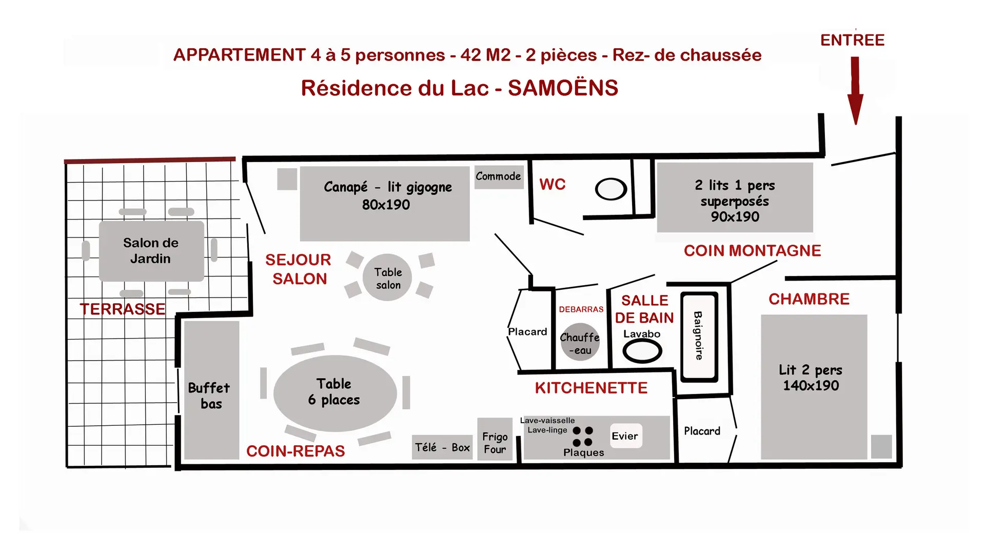 Plan appartement 2 pièces