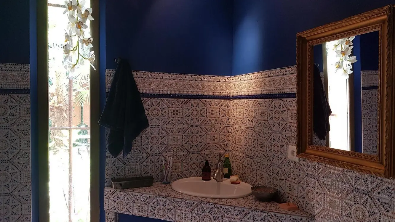 Salle d'eau rdc vue sur le Patio