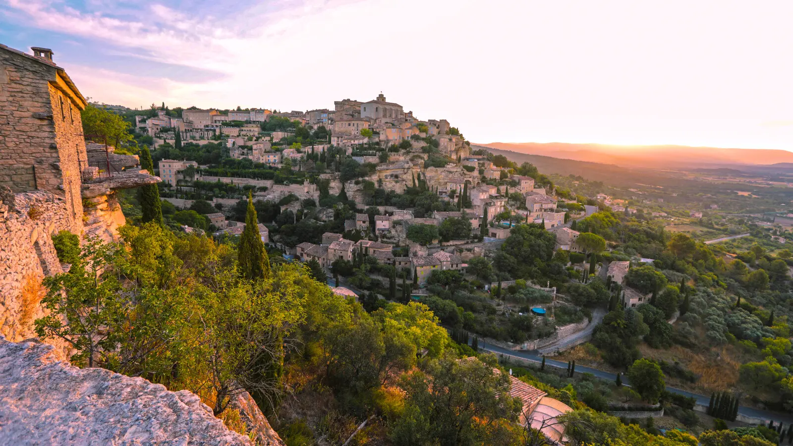 Couché de soleil à Gordes