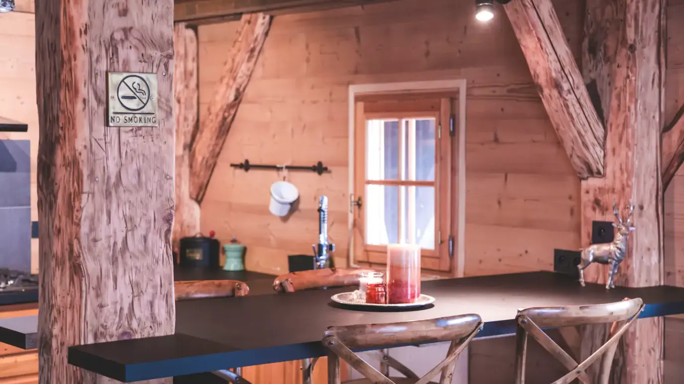 Kitchen with high table