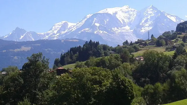 Vue de la terrasse du gîte