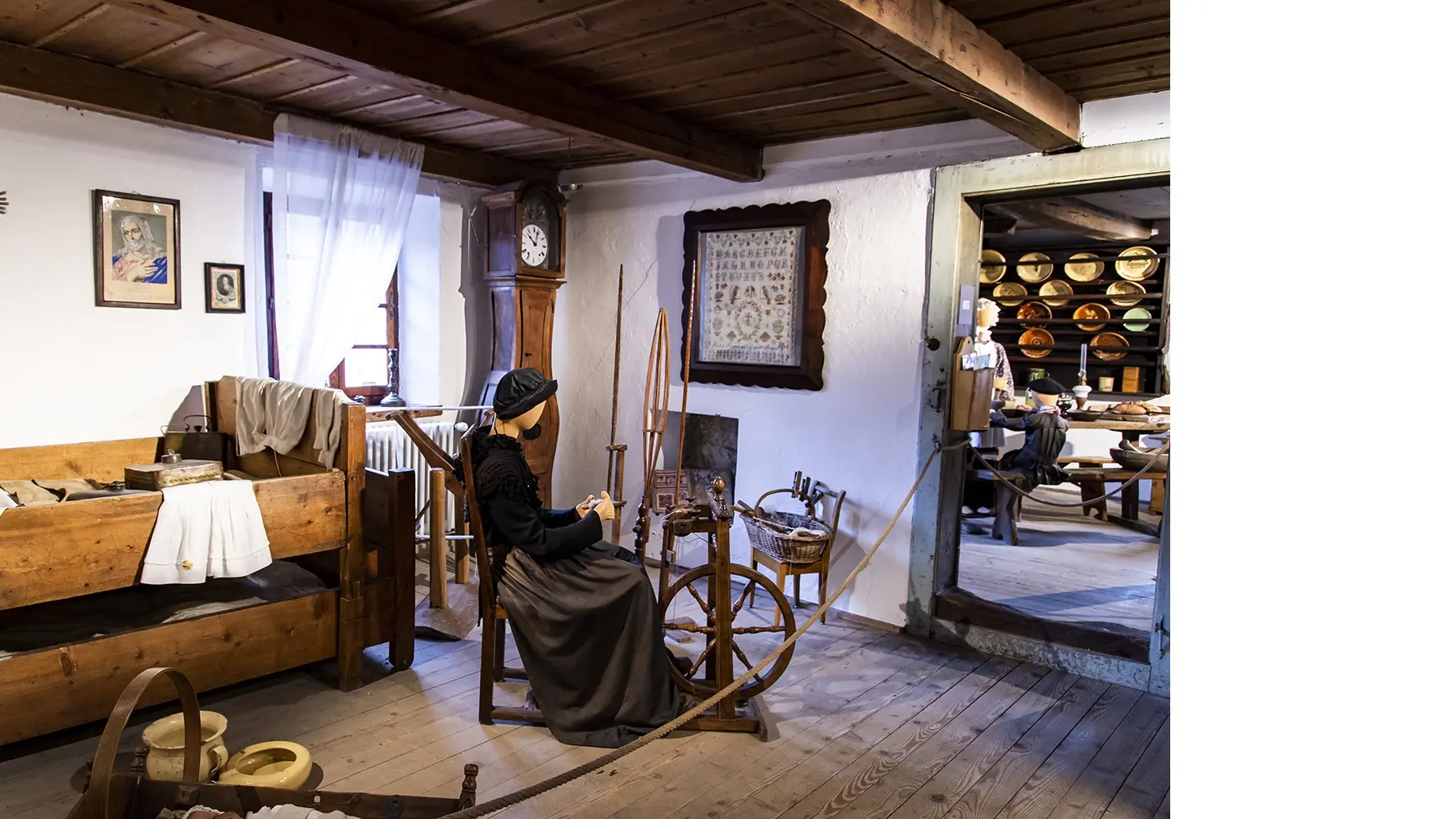 Pièce reconstitué de l'habitat traditionnel -expo permanente