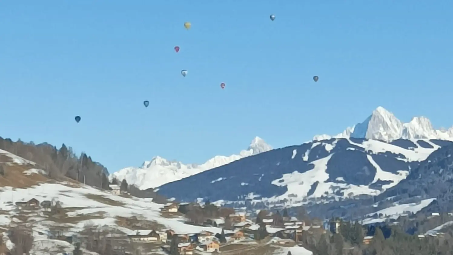 Photo avec vue sur le Mont-Blanc