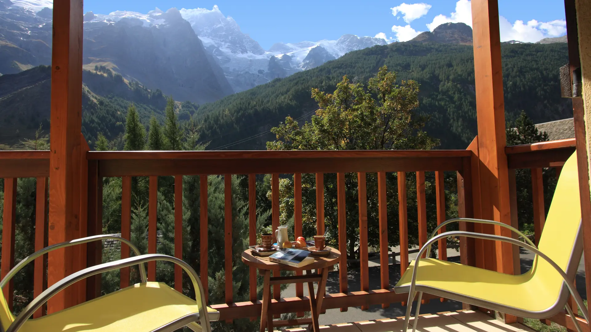 panoramique village -La Grave - Face à la Meije