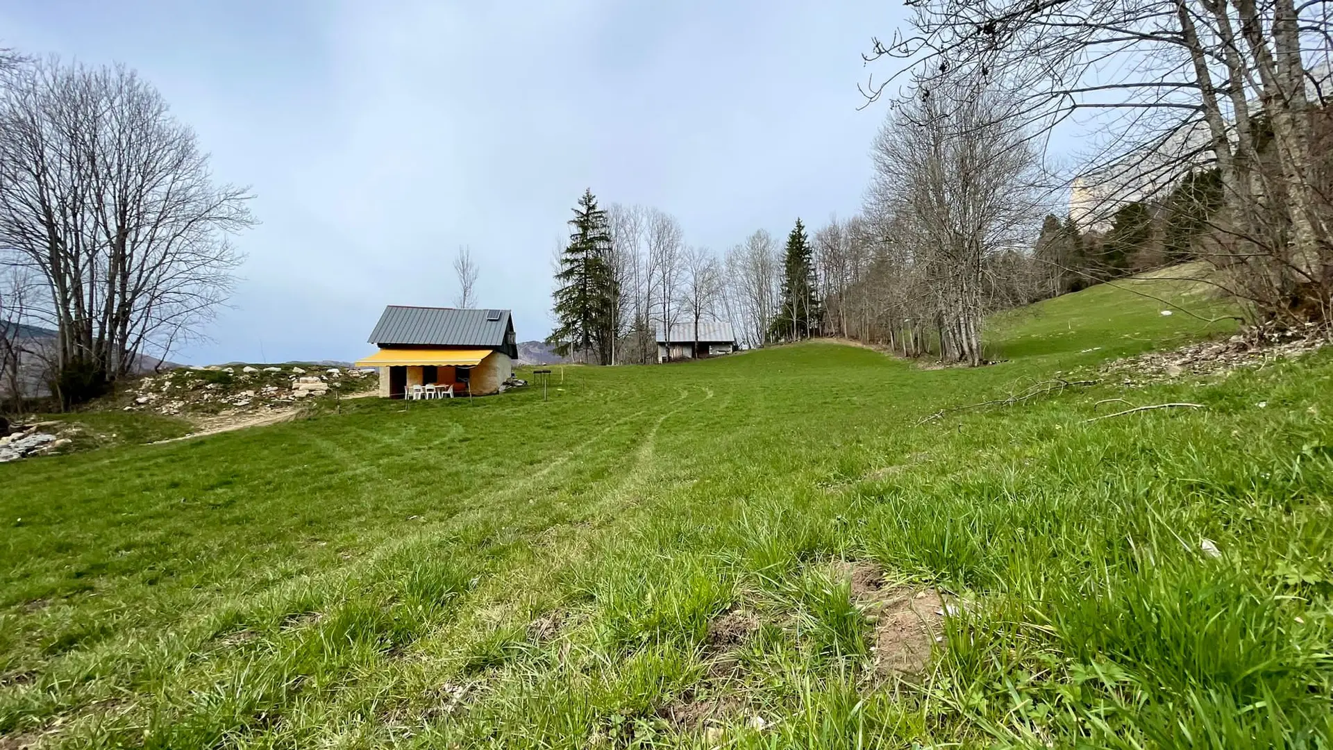 Vue sur la cabane