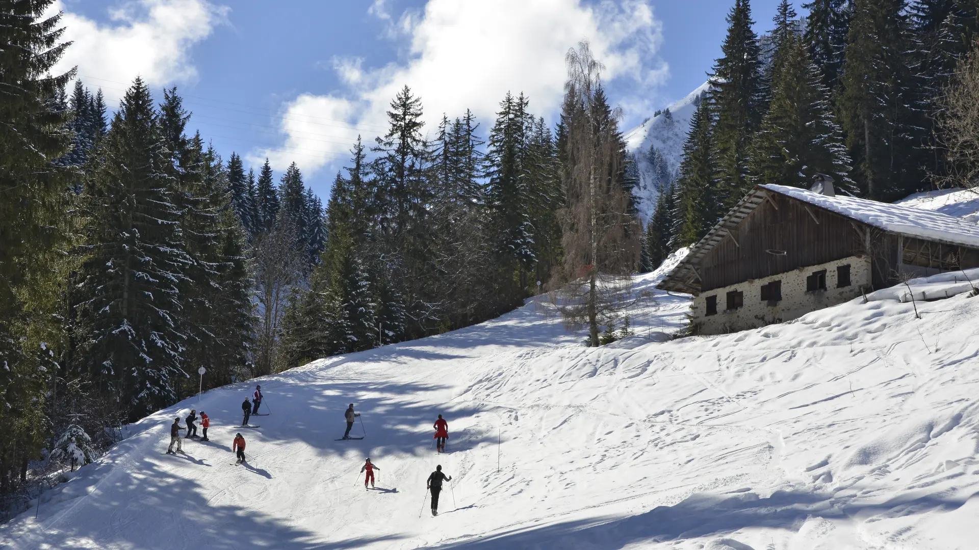 Piste bleue retour au village