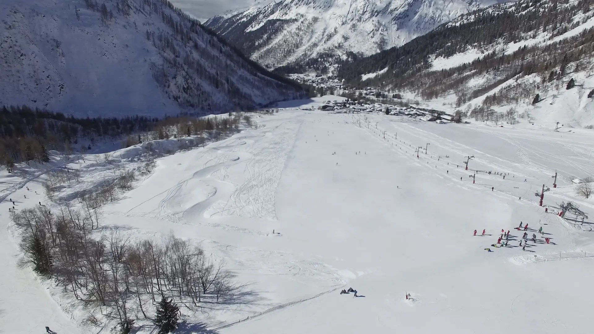 Vue sur la piste de ski de la Vormaine