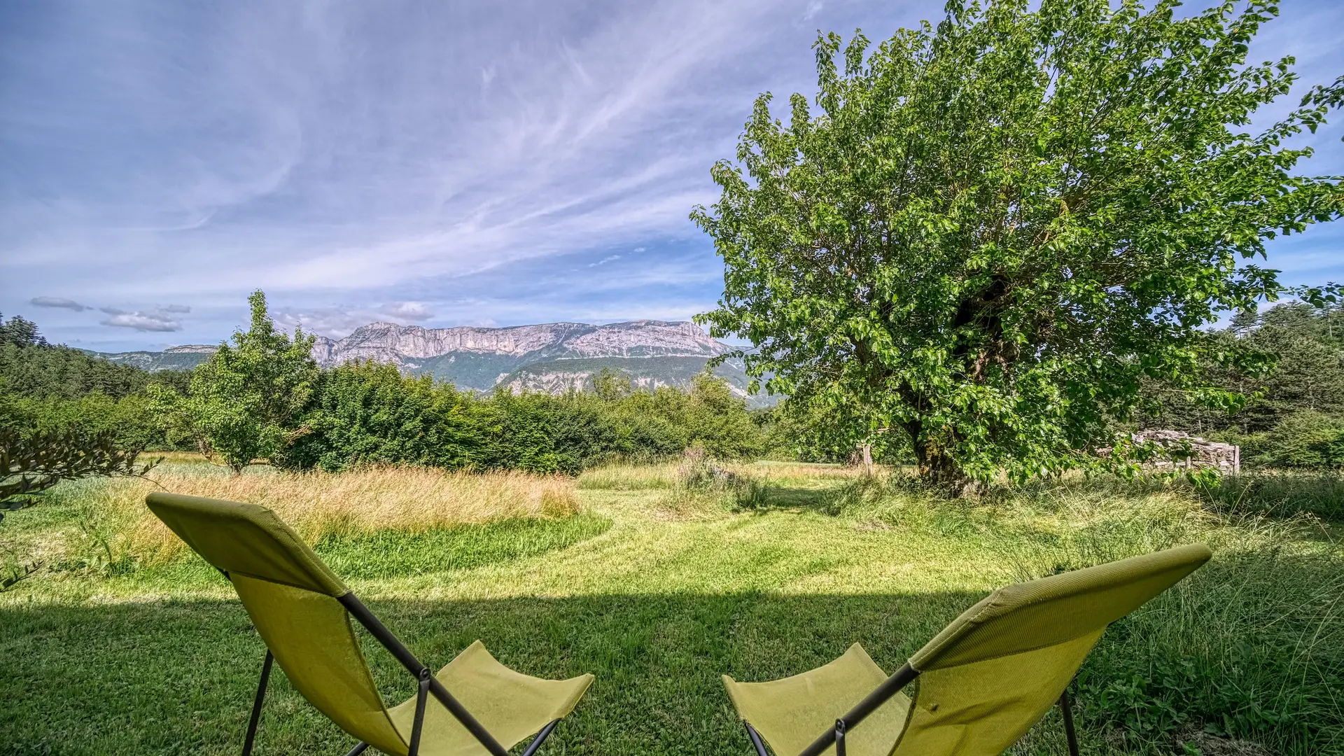 Transat et vue montagne