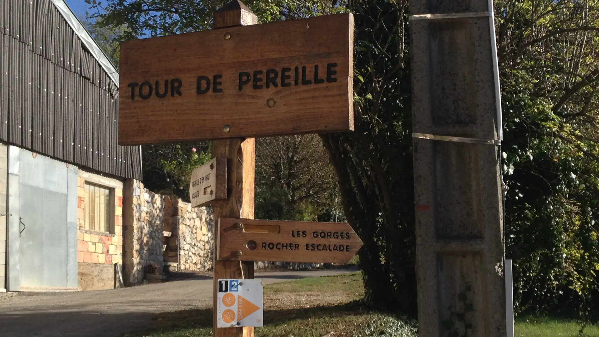 Exemple de signalétique sur le parcours