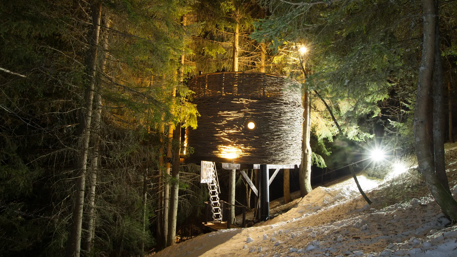 Cabanes entre Terre et Ciel - Cabane Nid extérieur de nuit