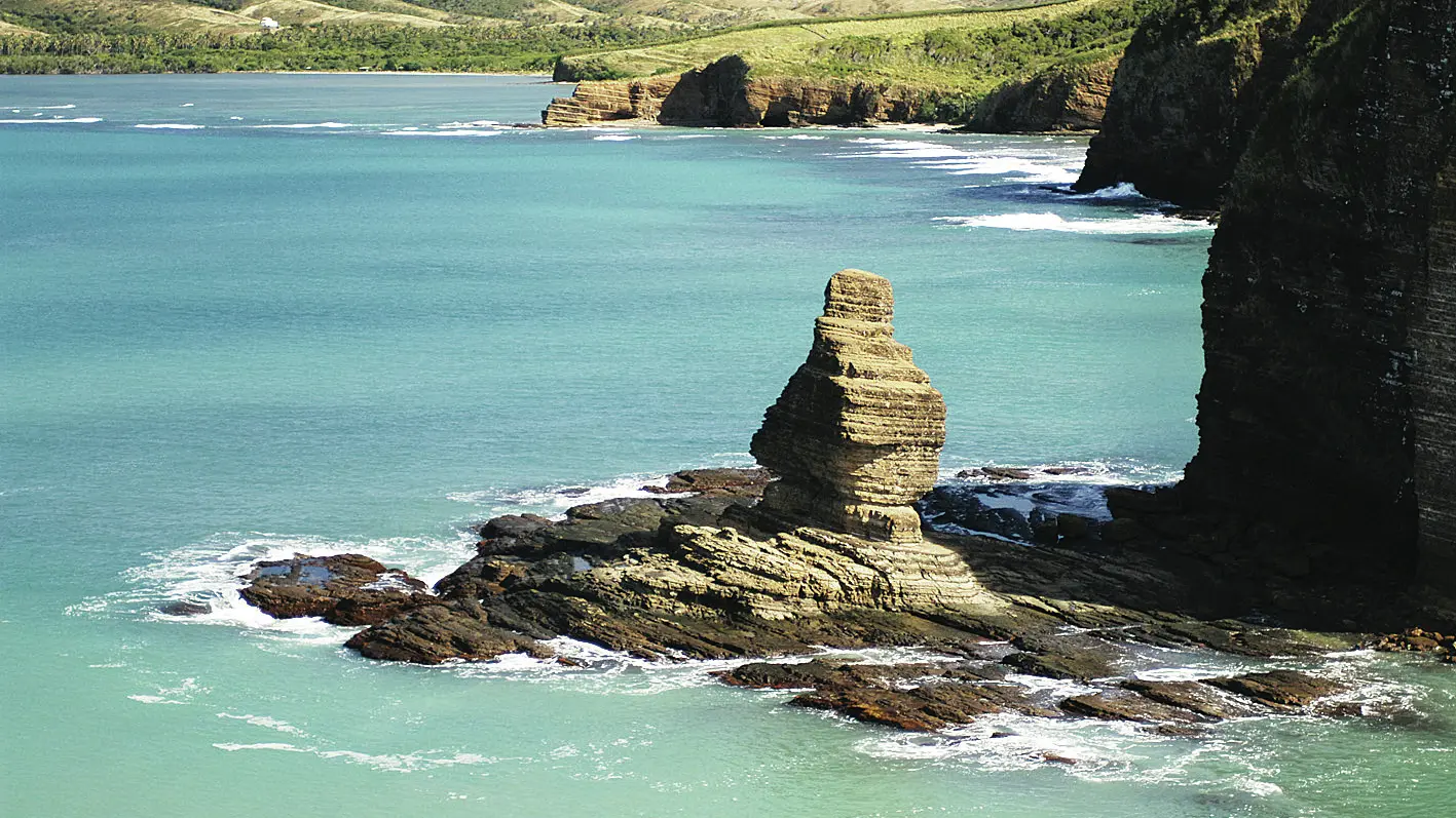 Vue aérienne des Trois Baies