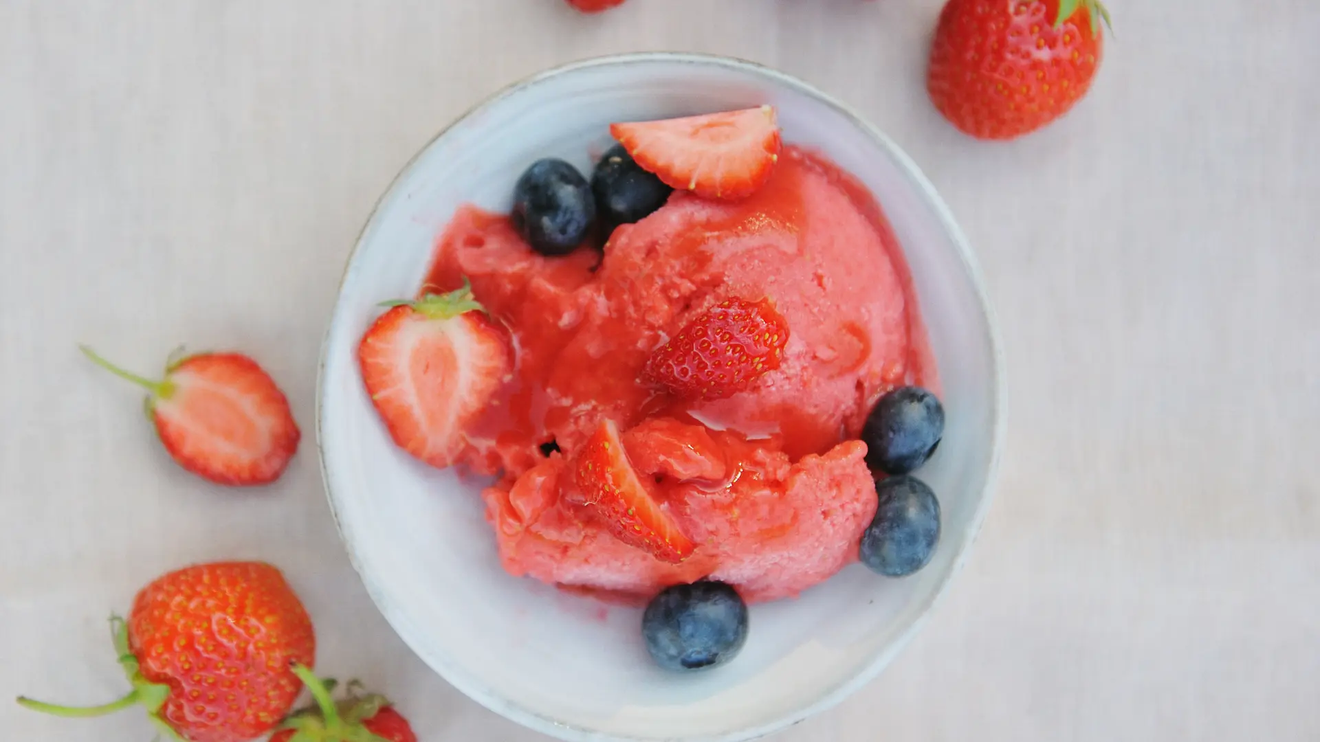 Sorbet aux fruits rouges