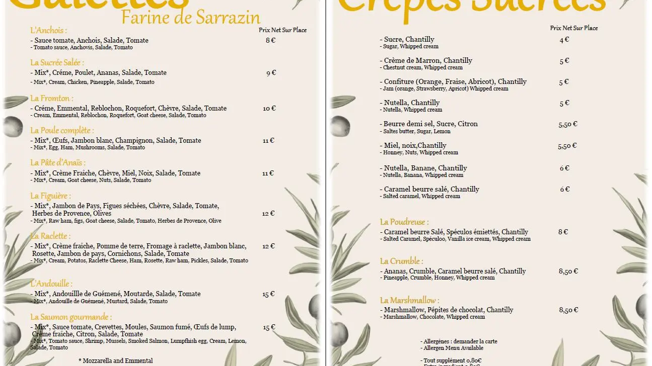 Pizzeria Créperie La Pâte d'Anaïs